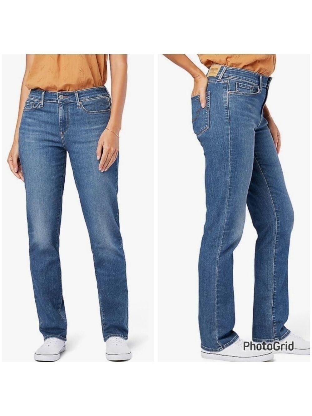 LEVI SIGNATURE BY LEVI STRAUSS MID RISE SLIM JEAN - EUC